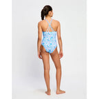 Dívčí menstruační plavky Modibodi Performance Racerback One Piece Super Marble Blue jednodílné (DMPMPROPSMB)