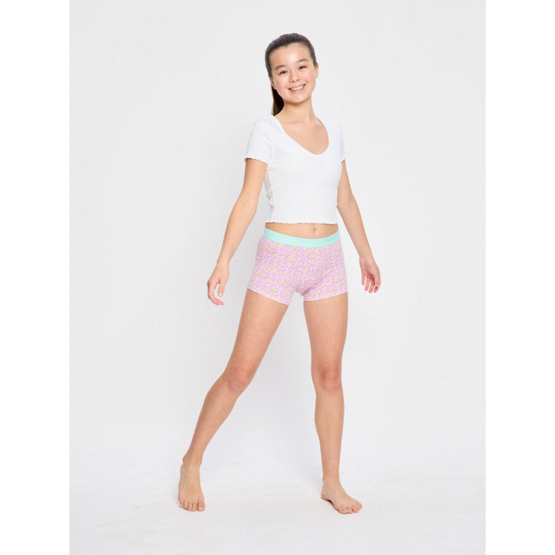 Dívčí menstruační kalhotky Modibodi Teen Hipster Boyshort Moderate Bubblegum Purple (DMKMTHBMBP)