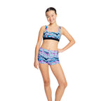 Dívčí plavky Modibodi Performance Reversible Crop Top Marble Blue horní díl (DPMPRCTMB)