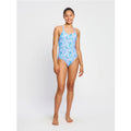 Dívčí menstruační plavky Modibodi Performance Racerback One Piece Super Marble Blue jednodílné (DMPMPROPSMB)