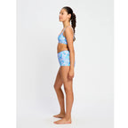 Dívčí menstruační plavky Modibodi Performance Hi Waist Short Super Marble Blue spodní díl (DMPMPHWSSMB)