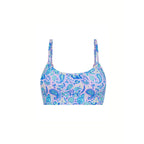 Dívčí plavky Modibodi crop top Jungle palm black horní díl (DPMHDCTPB)