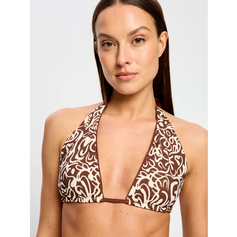 Plavky Modibodi Molokai Plunge Tie Back Top Mauve horní díl (PMMPTBTM)