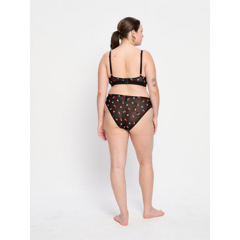 Podprsenka Modibodi Intimates V Day Bralette Black Rose (PMIVDBBR)